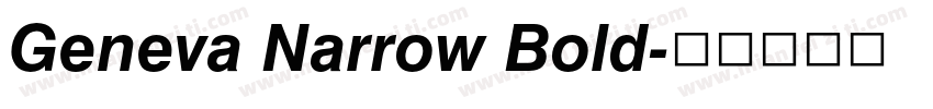 Geneva Narrow Bold字体转换